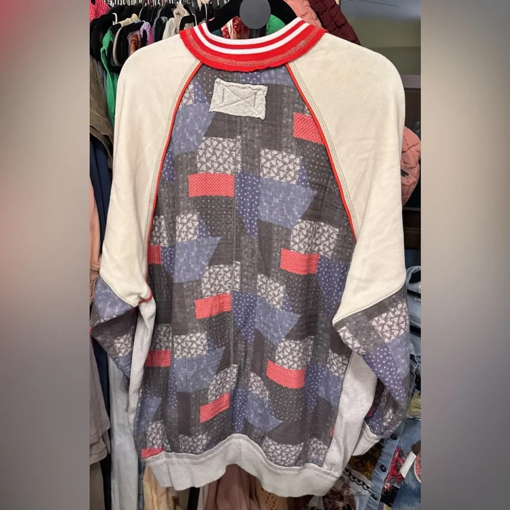 NWT Free People We The Free Stars + Stripes Bomber - Americana Combo - Small - Picture 7 of 8